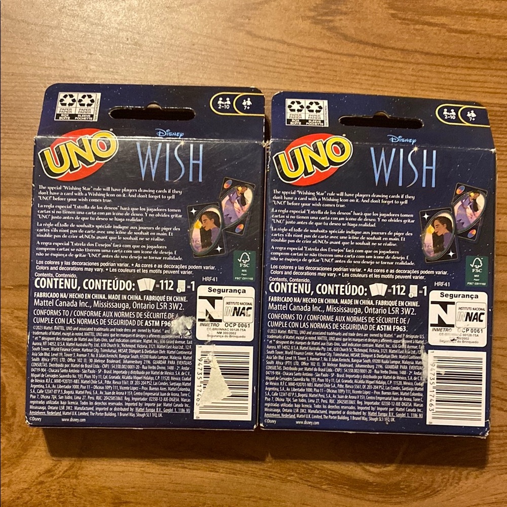 Mattel Disney Wish UNO Card Game - Blue and Red - Picture 2 of 2